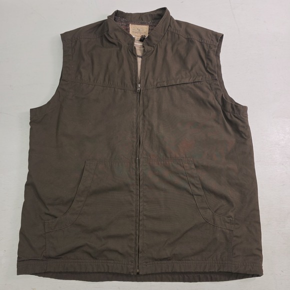Bass‎ Pro Red Head Ranch Chore Vest Outdoor Utility Workwear Cotton Wool Lined L